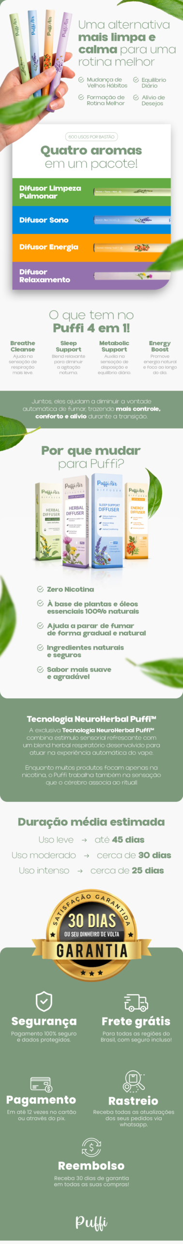 Puffi 4 em 1 - Blend Natural